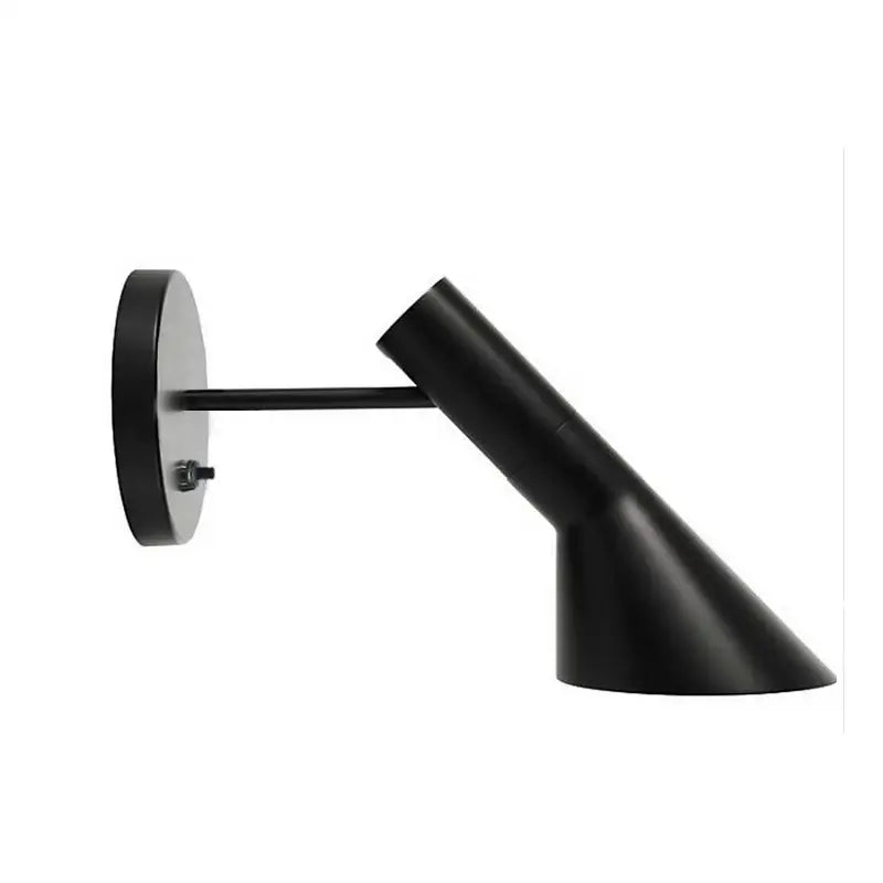 Minimalist black & white industrial iron table lamp for bedroom