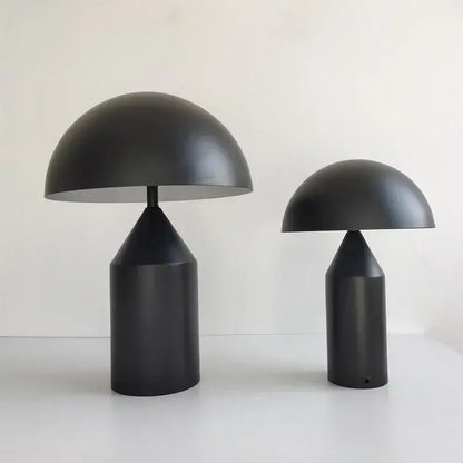 Minimalist black & white iron mushroom table lamp bedroom lighting