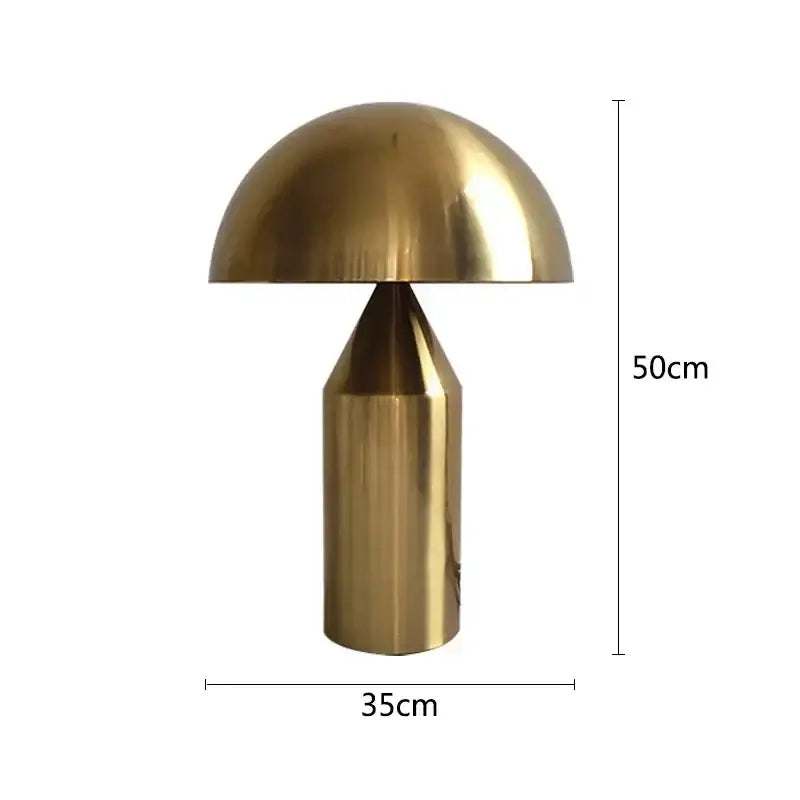Minimalist black & white iron mushroom table lamp bedroom lighting