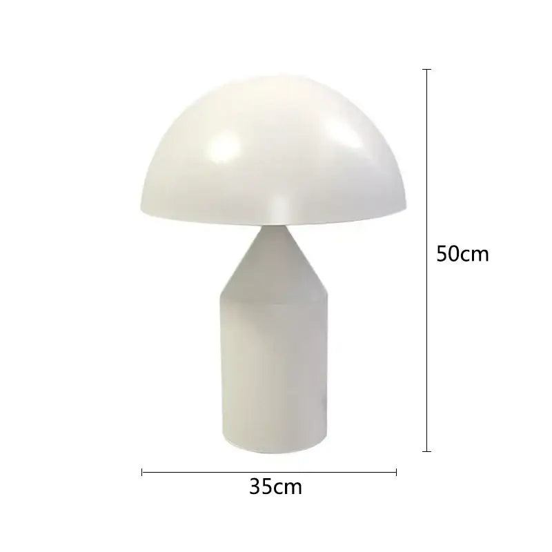 Minimalist black & white iron mushroom table lamp bedroom lighting