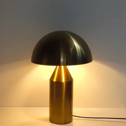 Minimalist black & white iron mushroom table lamp bedroom lighting
