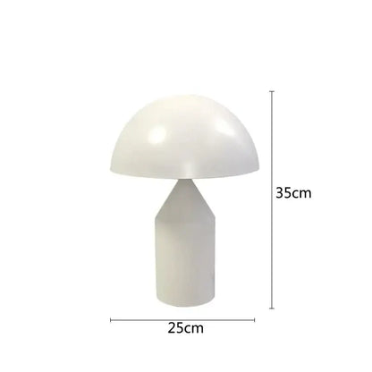 Minimalist black & white iron mushroom table lamp bedroom lighting