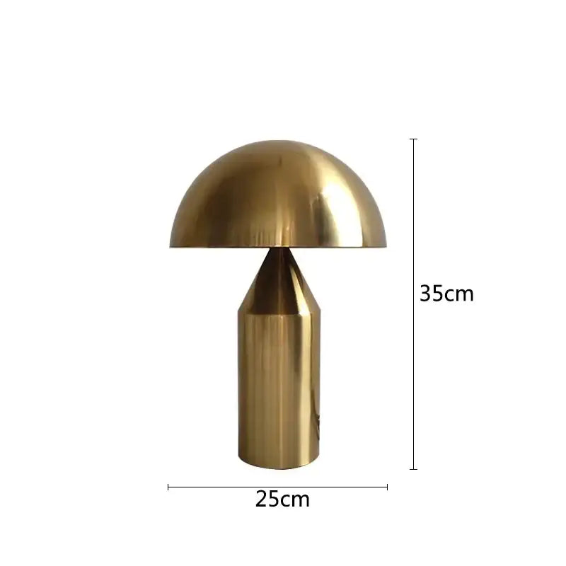 Minimalist black & white iron mushroom table lamp bedroom lighting