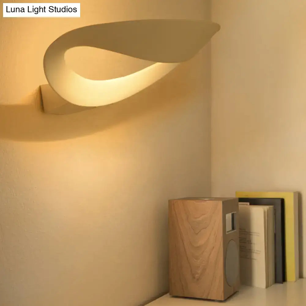Minimalist black & white oval led wall sconce – bedroom wall light