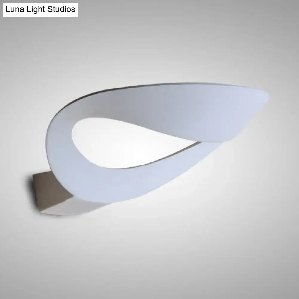 Minimalist black & white oval led wall sconce – bedroom wall light