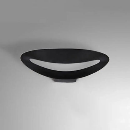Minimalist black & white oval led wall sconce – bedroom wall light