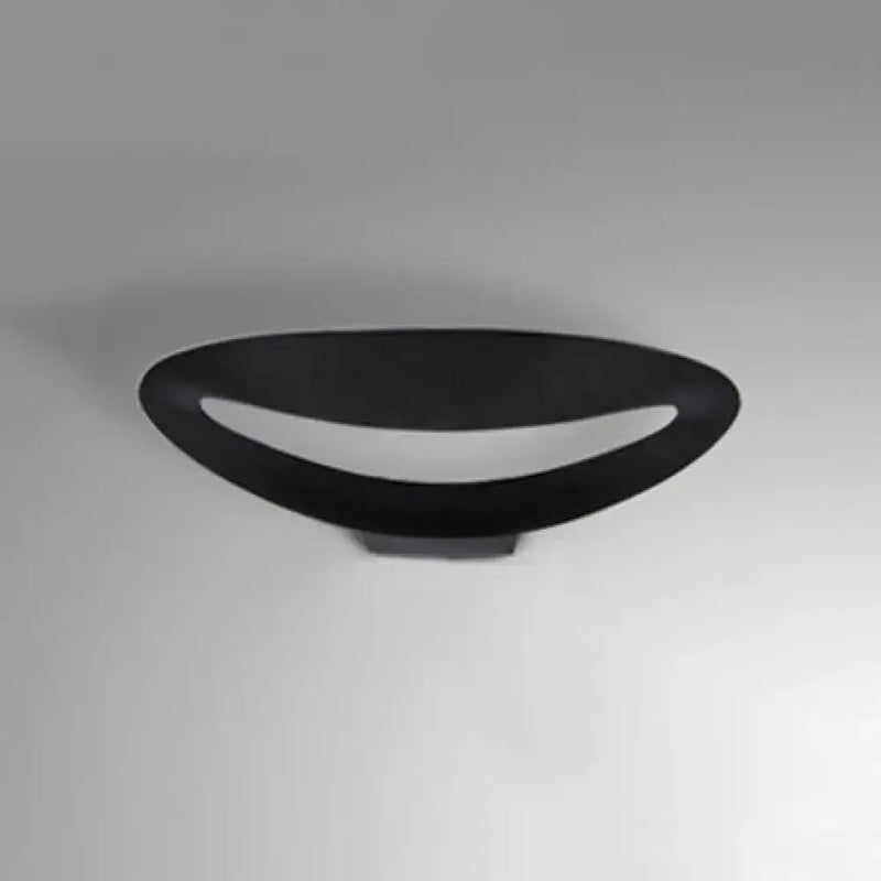 Minimalist black & white oval led wall sconce – bedroom wall light