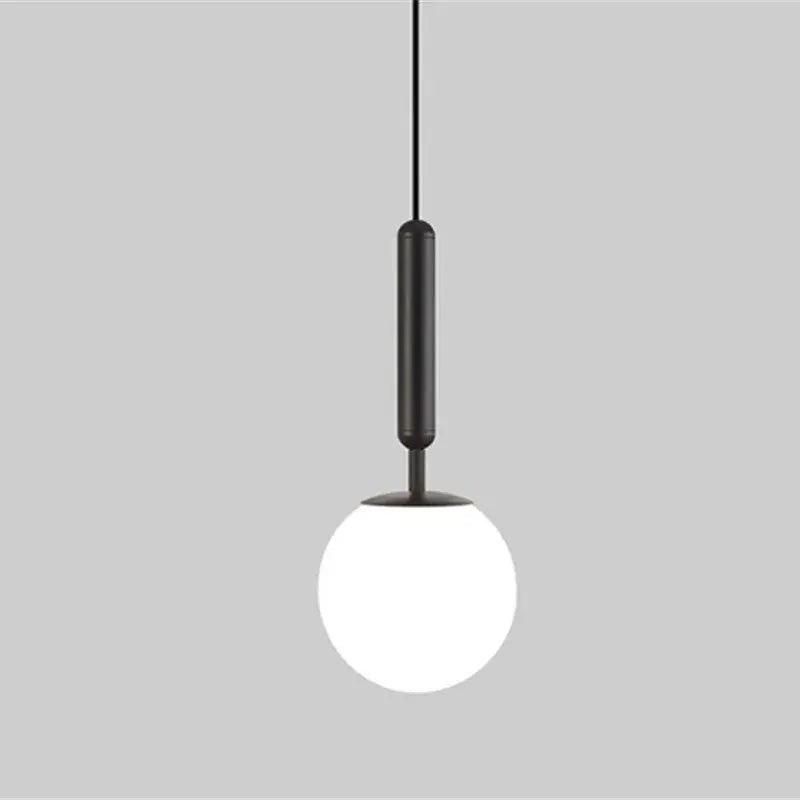 Minimalist blue pink & gray glass ball pendant light living room