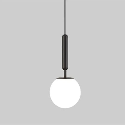 Minimalist blue pink & gray glass ball pendant light living room