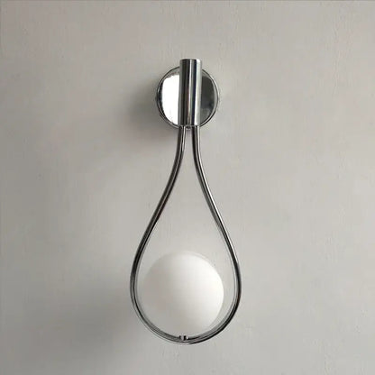 Minimalist brass glass ball wall sconce living room light