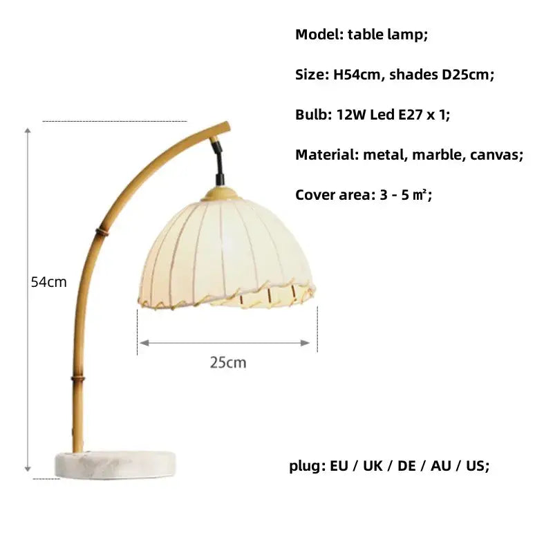 Minimalist brass led floor lamp with marble base living room light