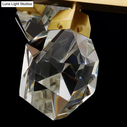 DecorBites™ Minimalist Brass LED Gemstone Hanging Light for Dining Room - Crystal Island Lighting