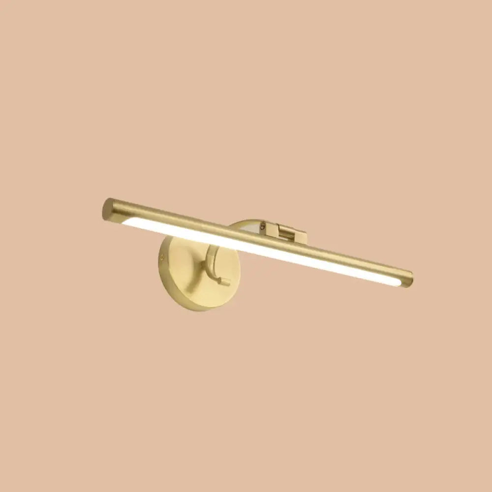 DecorBites™ Minimalist Brass LED Vanity Sconce for Linear Bathroom Lighting