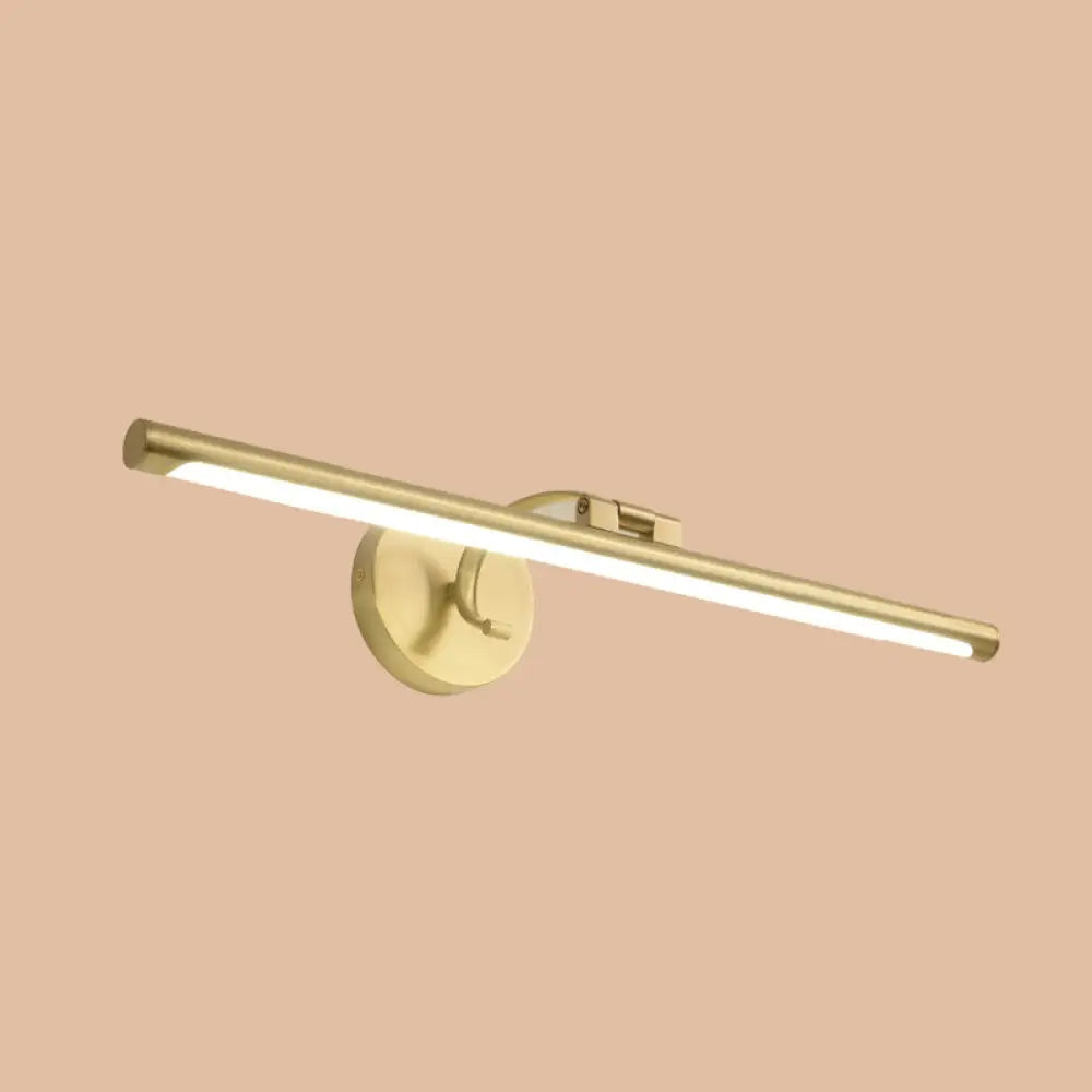 DecorBites™ Minimalist Brass LED Vanity Sconce for Linear Bathroom Lighting