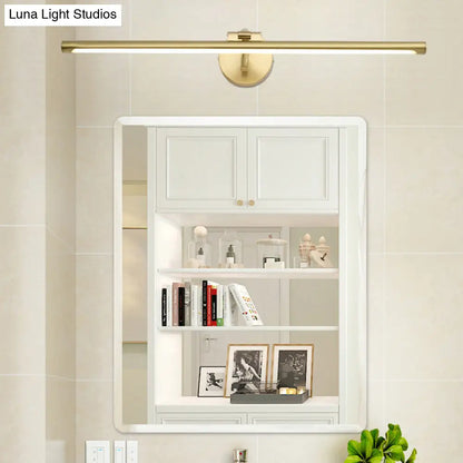 DecorBites™ Minimalist Brass LED Vanity Sconce for Linear Bathroom Lighting