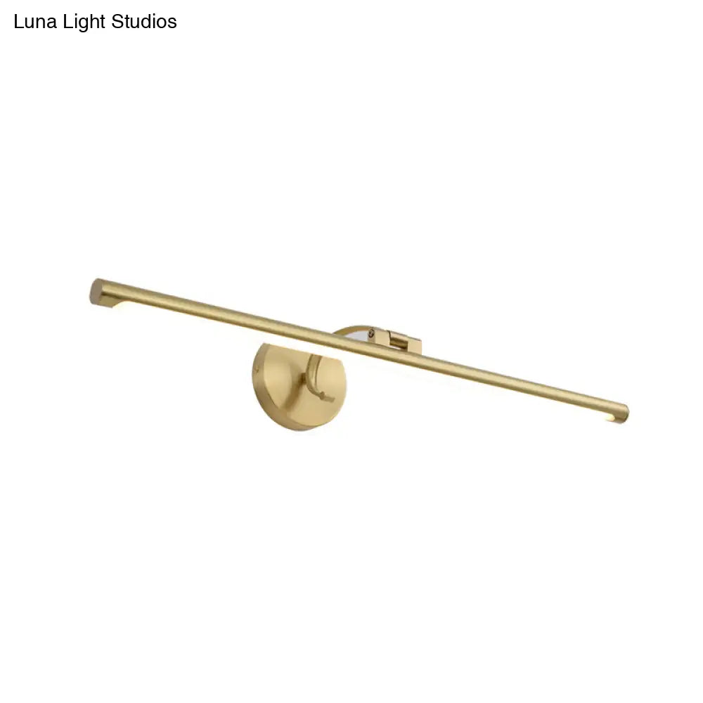 DecorBites™ Minimalist Brass LED Vanity Sconce for Linear Bathroom Lighting