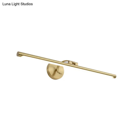 DecorBites™ Minimalist Brass LED Vanity Sconce for Linear Bathroom Lighting