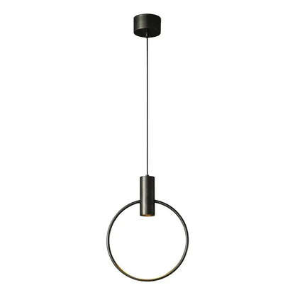 Minimalist brass ring chandelier bedroom gold pendant light