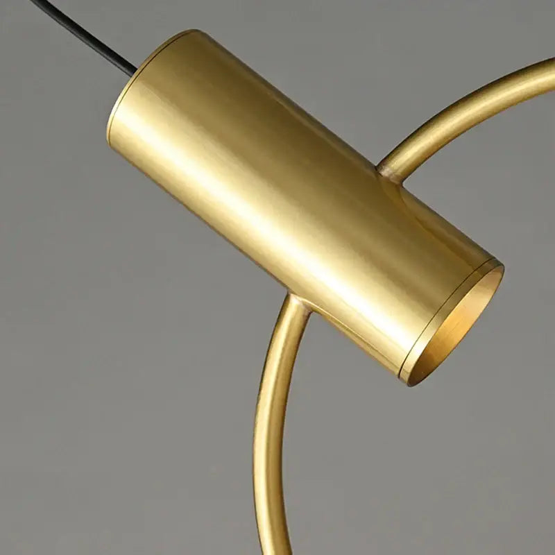 Minimalist brass ring chandelier bedroom gold pendant light