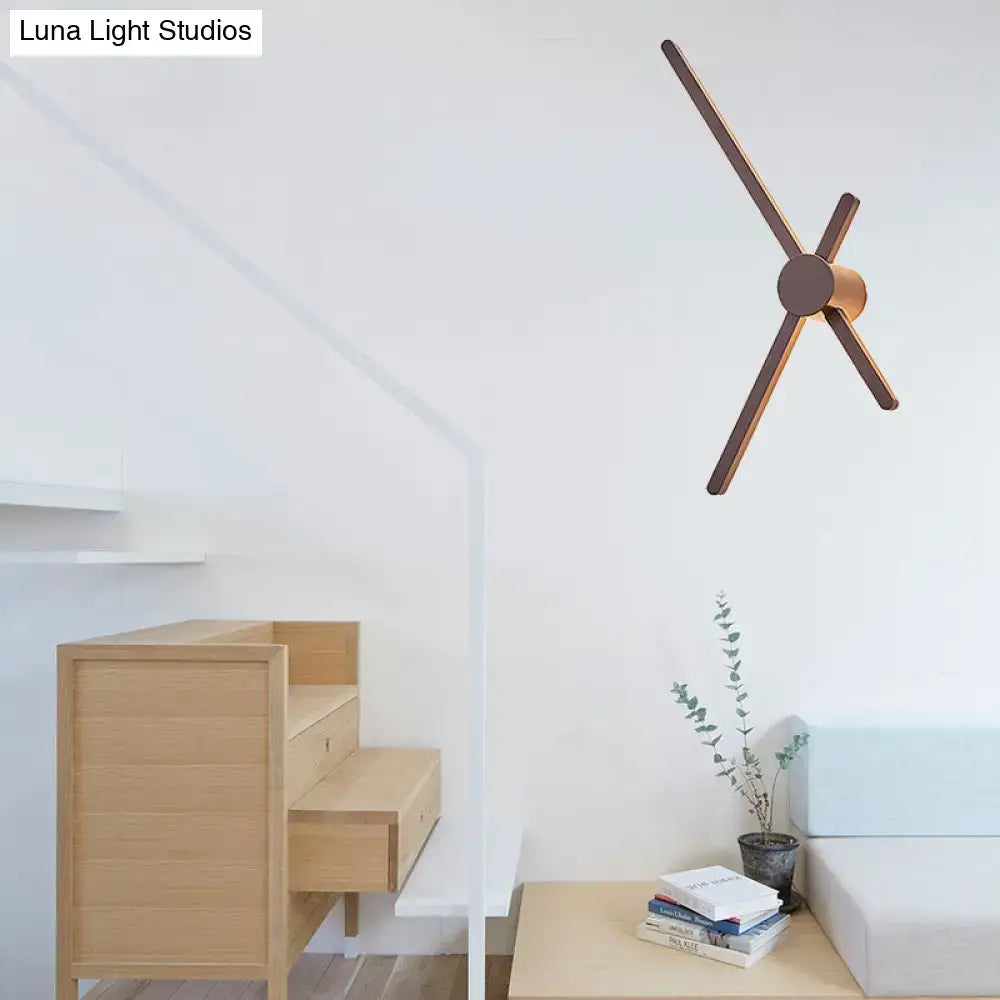 Minimalist brass wall light sconce – living room clock lighting