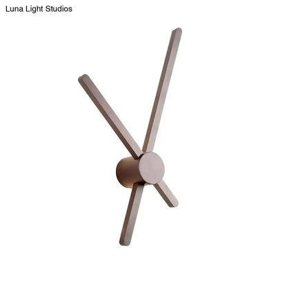 Minimalist brass wall light sconce – living room clock lighting