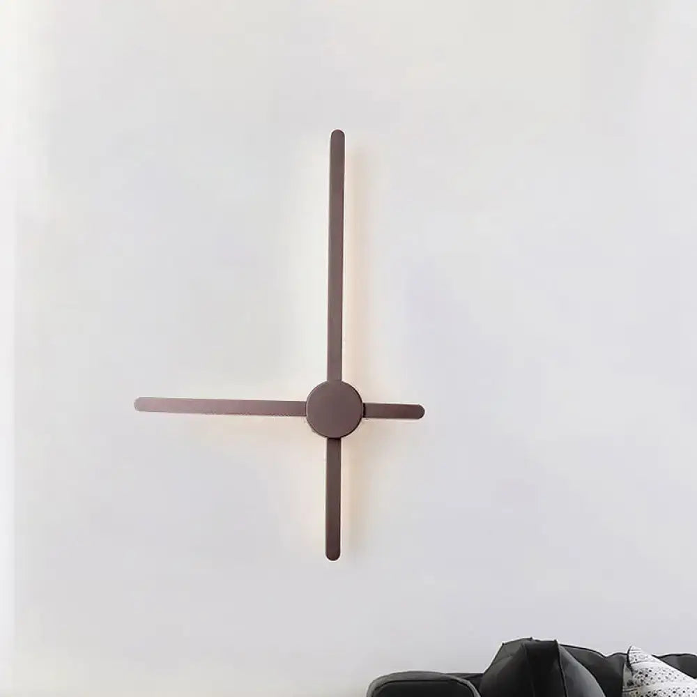 Minimalist brass wall light sconce – living room clock lighting