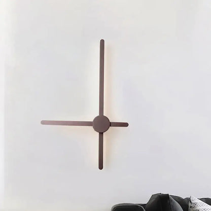 Minimalist brass wall light sconce – living room clock lighting