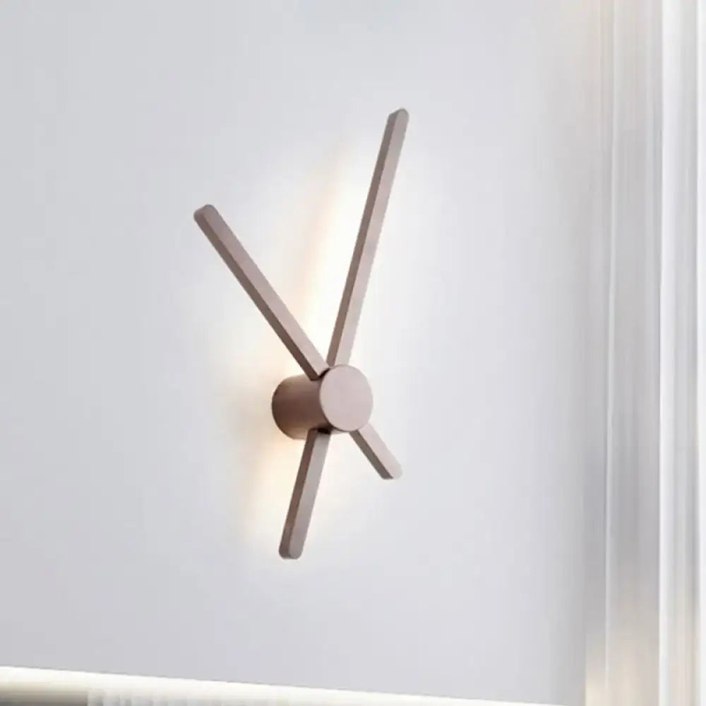 Minimalist brass wall light sconce – living room clock lighting