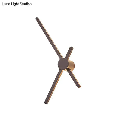 Minimalist brass wall light sconce – living room clock lighting