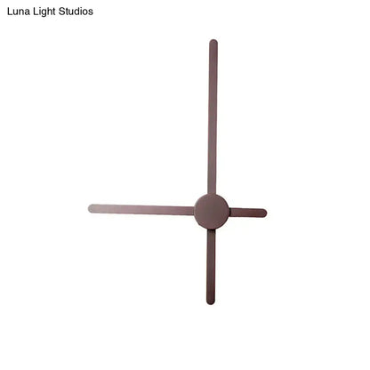 Minimalist brass wall light sconce – living room clock lighting