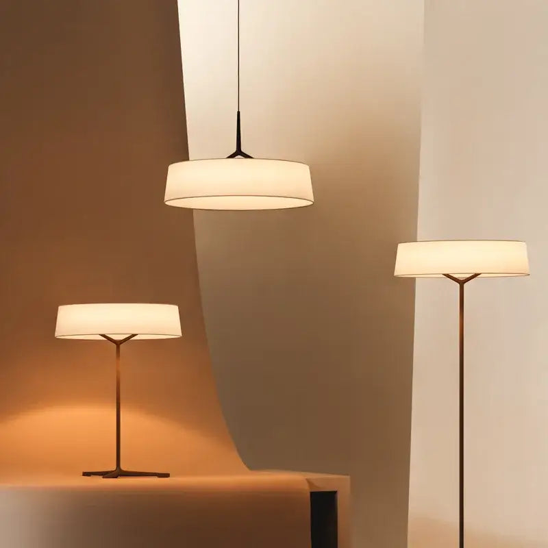 Minimalist bronze italian design fabric floor lamp for living room