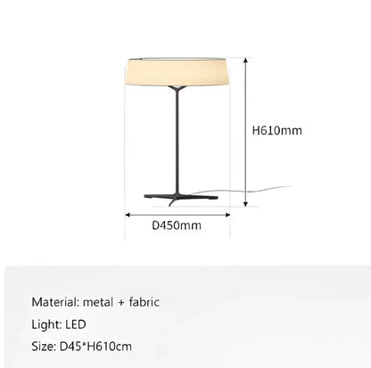 Minimalist bronze italian design fabric floor lamp for living room