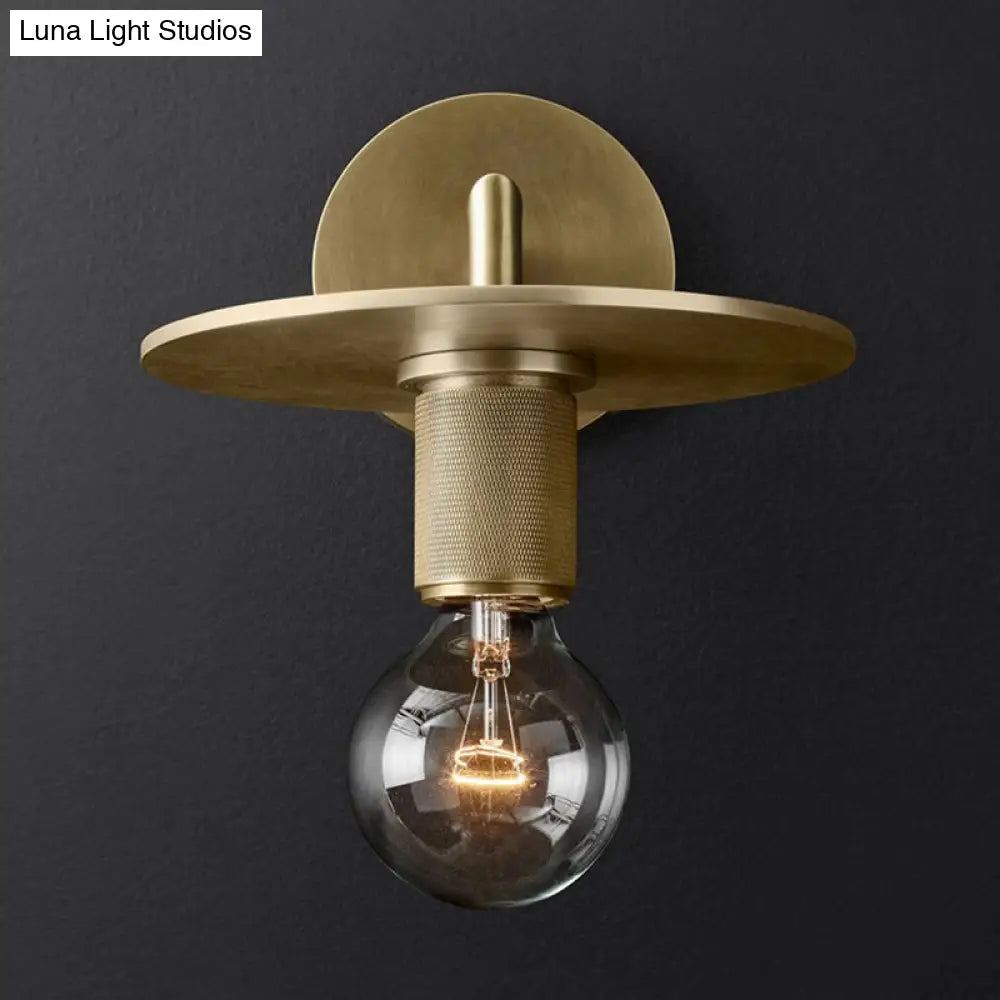 DecorBites™ Minimalist Bronze Wall Sconce with Glass Shade Options