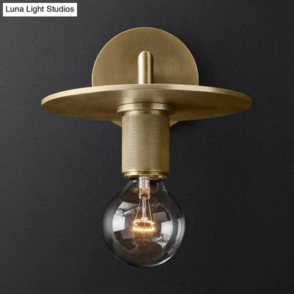 DecorBites™ Minimalist Bronze Wall Sconce with Glass Shade Options