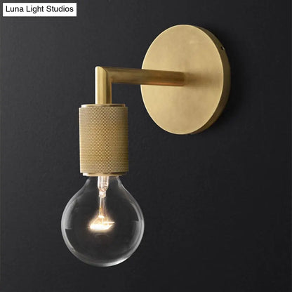 DecorBites™ Minimalist Bronze Wall Sconce with Glass Shade Options