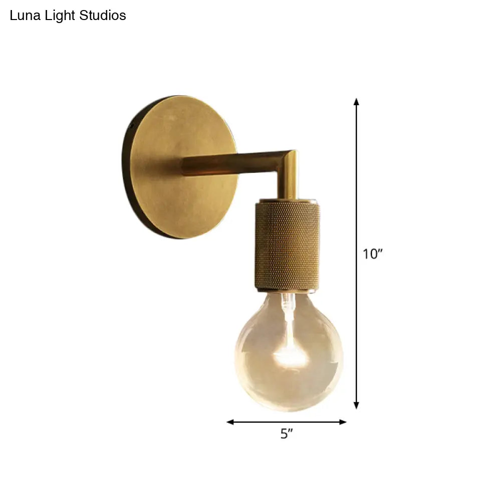 DecorBites™ Minimalist Bronze Wall Sconce with Glass Shade Options