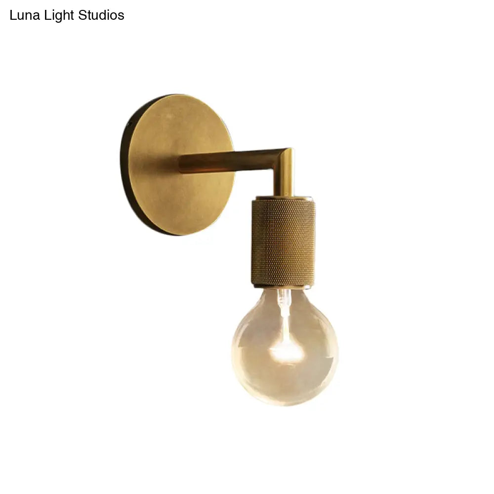 DecorBites™ Minimalist Bronze Wall Sconce with Glass Shade Options
