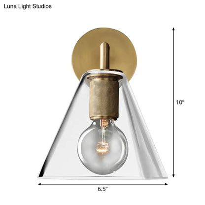 DecorBites™ Minimalist Bronze Wall Sconce with Glass Shade Options