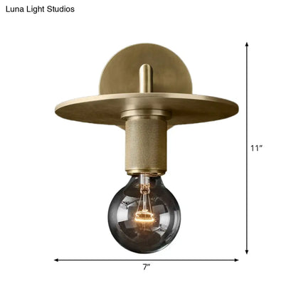 DecorBites™ Minimalist Bronze Wall Sconce with Glass Shade Options
