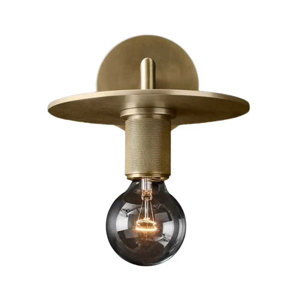 DecorBites™ Minimalist Bronze Wall Sconce with Glass Shade Options
