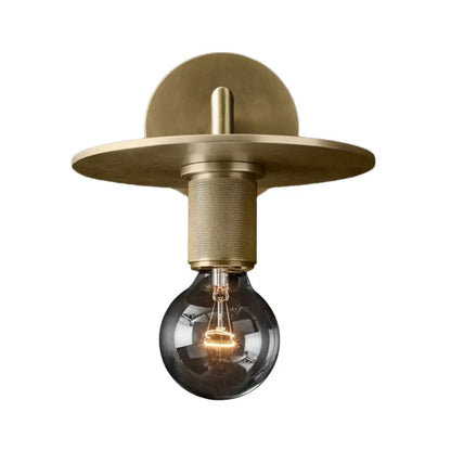 DecorBites™ Minimalist Bronze Wall Sconce with Glass Shade Options