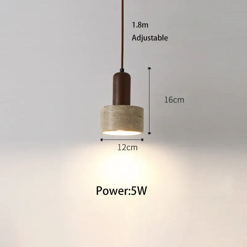 Minimalist brown and cream wind led pendant lamp dining room