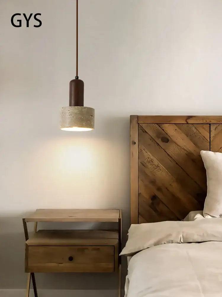 Minimalist brown and cream wind led pendant lamp dining room