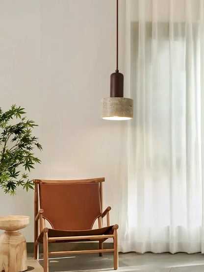 Minimalist brown and cream wind led pendant lamp dining room
