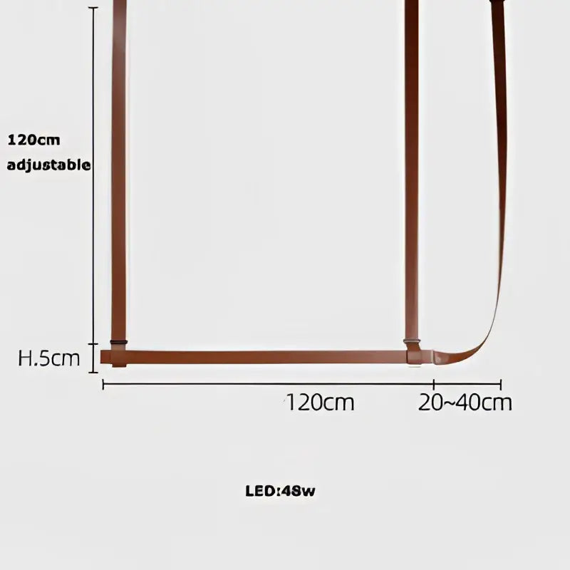 Minimalist brown leather hanging clothes drying rack bedroom decor