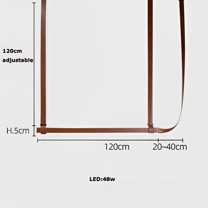 Minimalist brown leather hanging clothes drying rack bedroom decor