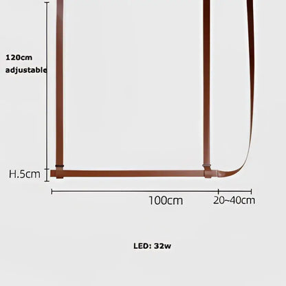 Minimalist brown leather hanging clothes drying rack bedroom decor