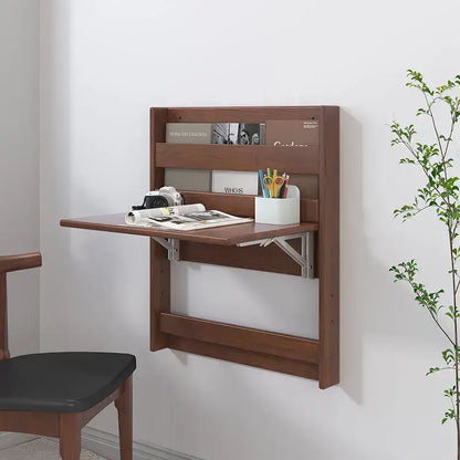 Minimalist brown wooden corner computer desk folding table bedroom