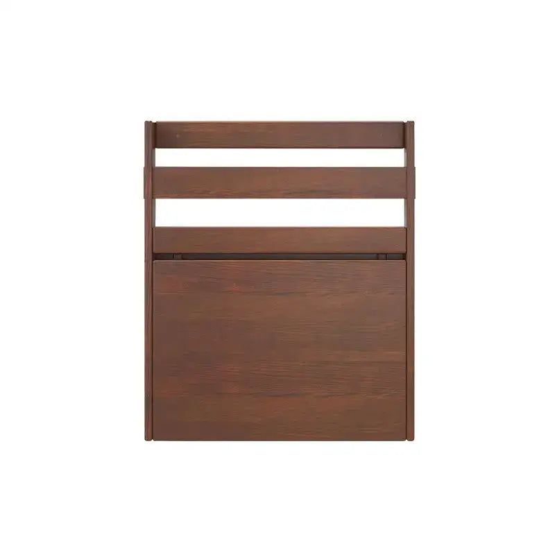 Minimalist brown wooden corner computer desk folding table bedroom