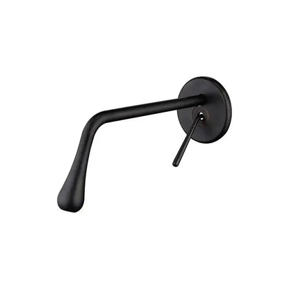 Minimalist brushed gold basin faucet bathroom wall mounted tap